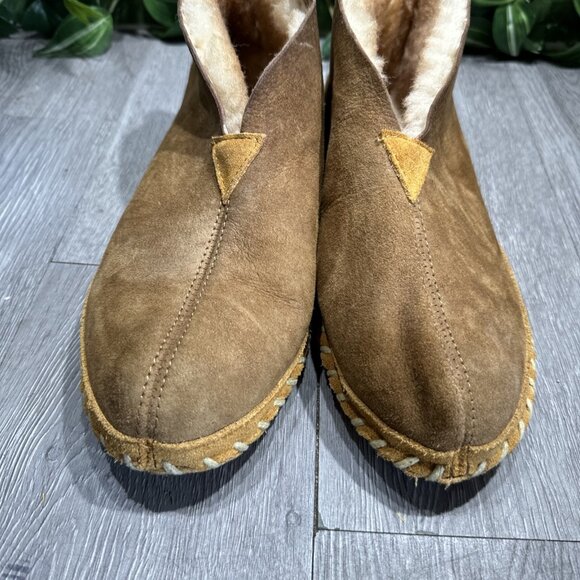 Ll Bean Wicked Good Slippers Men Size 8 Brown  Suede main image 9